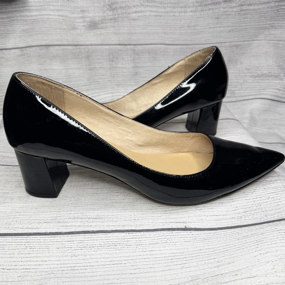 kate spade Black Patent Leather Block Heel Pumps